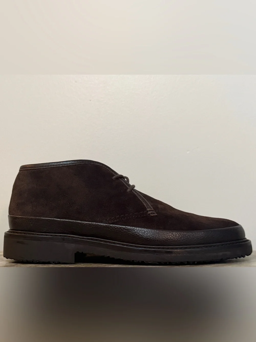 ERMENEGILDO ZEGNA BROWN SUEDE CHUKKA BOOTS US 8 DESERT BROWN LEATHER $1000